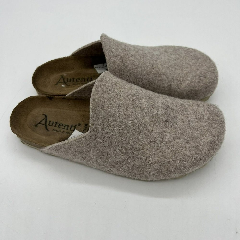 Autenti Clog Beige handmade in Spain Felt Wool size 41 10 US
